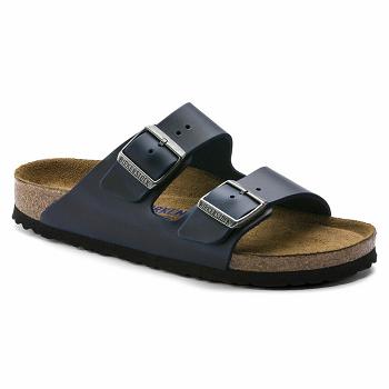 Arizona Birkenstock Soft Footbed Oiled Kozene Damske Modre | SK 33YXF